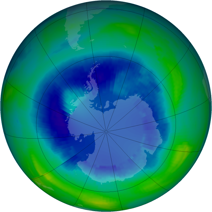 Ozone Map 1992-08-28